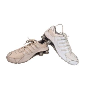 Nike Shox NZ SI Plus GS White Neutral Grey 317929-106 Youth Size 6.5Y Wmn Sz 8